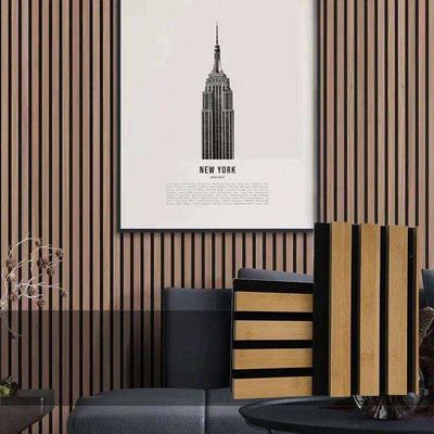 600/320mm 너비 폴리에스터 섬유 목재 슬레이트 음향 목재 패널 소리 단열 벽판