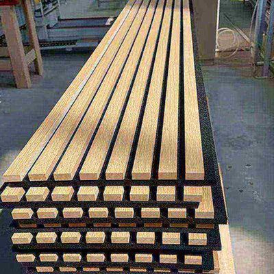 현대 디자인 600/320mm 폴리에스터 섬유 음향 패널 애완 동물 음향 나무 장단